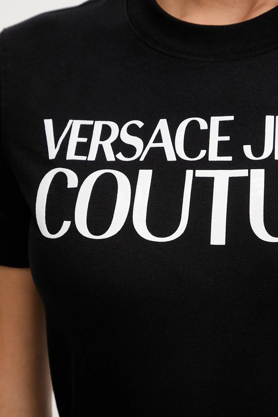 Bavlněné tričko Versace Jeans Couture 79HAHE05.CJ00E černá