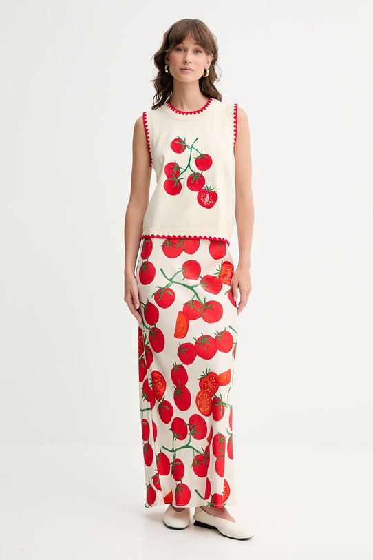 Never Fully Dressed kamizelka Tomato NFDKN664 beżowy AW25