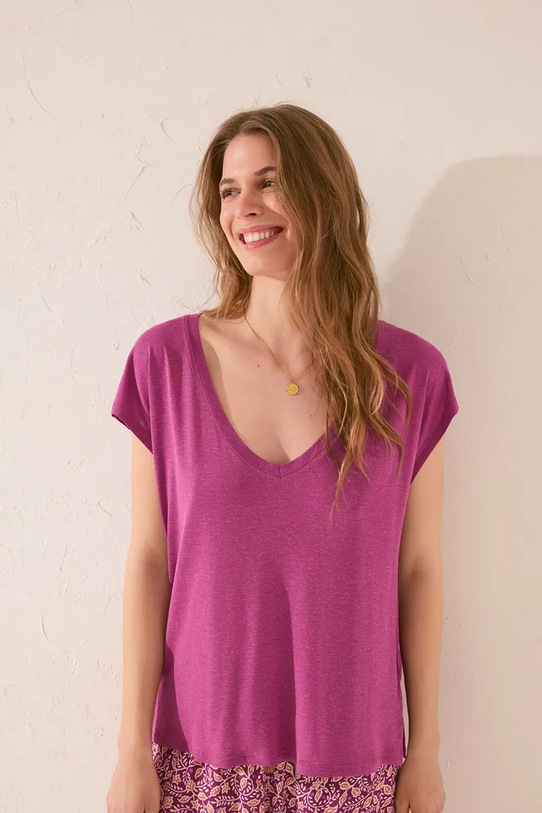 women'secret t-shirt 3279719 fioletowy
