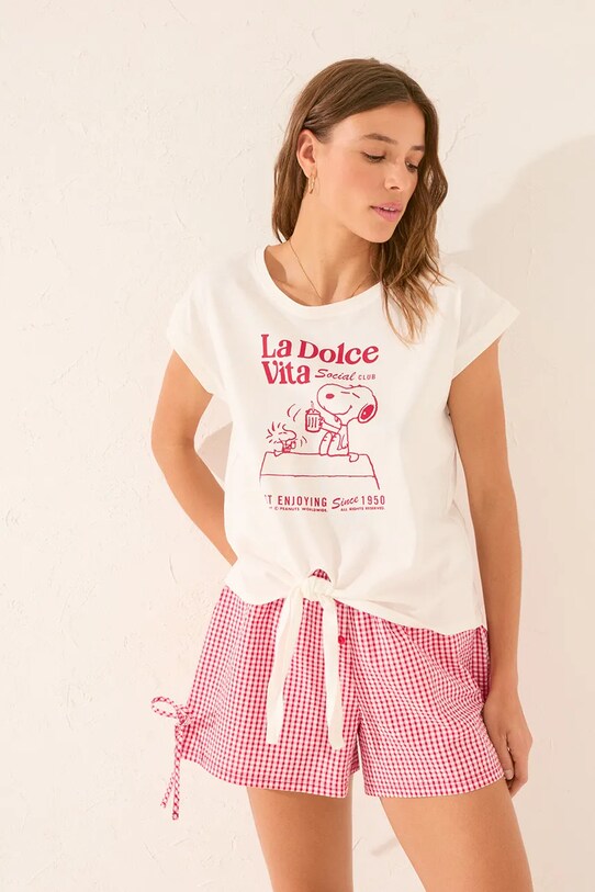 women'secret t-shirt bawełniany biały 3279713