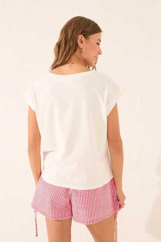 women'secret t-shirt bawełniany 3279713 biały