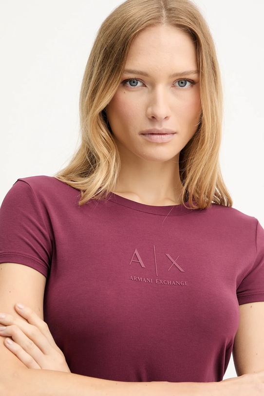 Armani Exchange t-shirt bordowy XW001458.AF16294