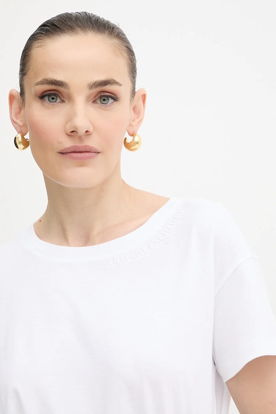 Armani Exchange tricou din bumbac alb XW001356.AF10356