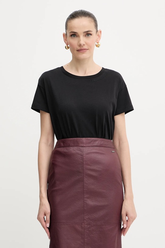 Armani Exchange t-shirt bawełniany bawełna czarny XW001356.AF10356