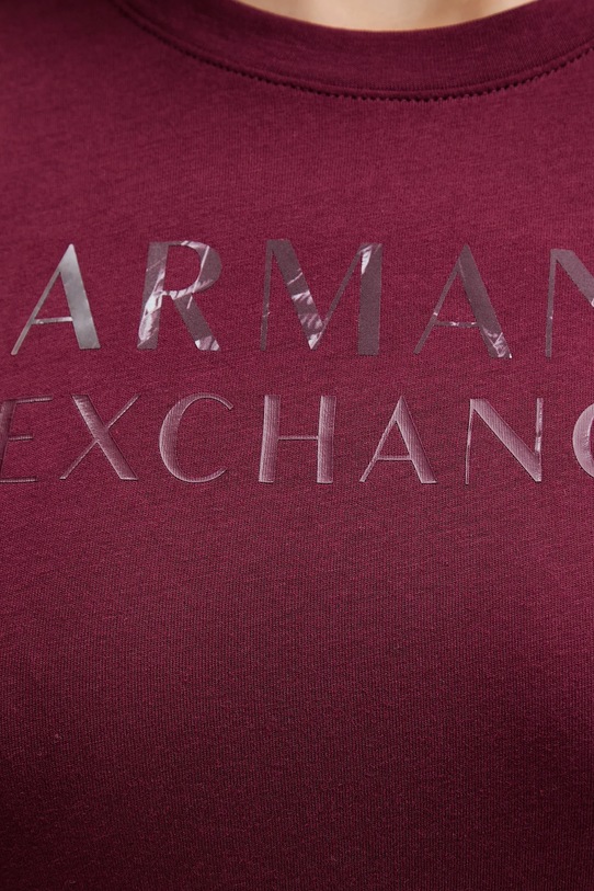 Armani Exchange t-shirt bawełniany XW001357.AF10356 bordowy