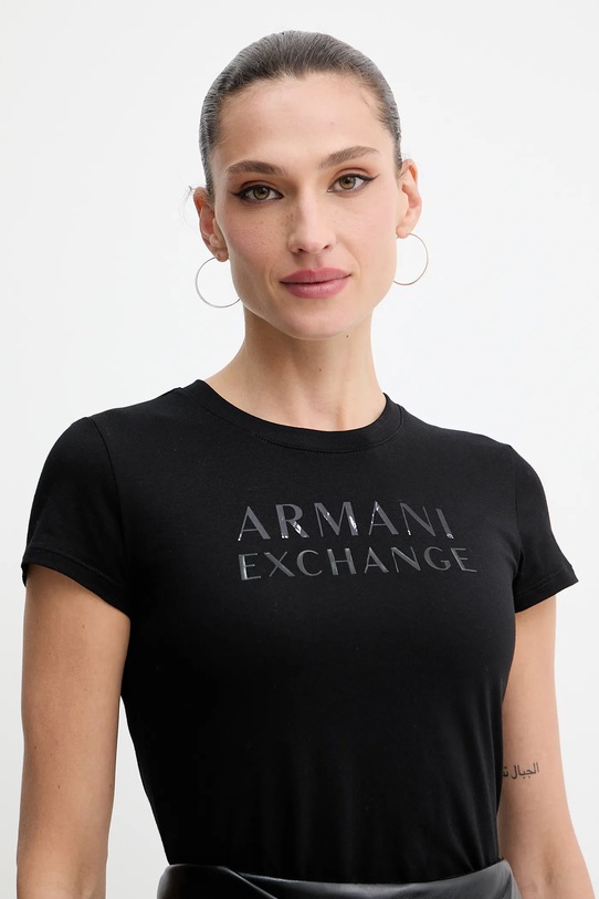 Хлопковая футболка Armani Exchange чёрный XW001357.AF10356