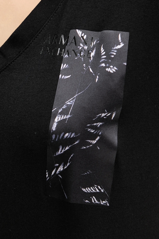 Памучна тениска Armani Exchange XW001358.AF10356 черен
