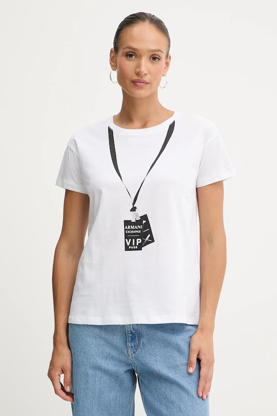 Odzież Armani Exchange t-shirt bawełniany XW001361.AF10356 biały