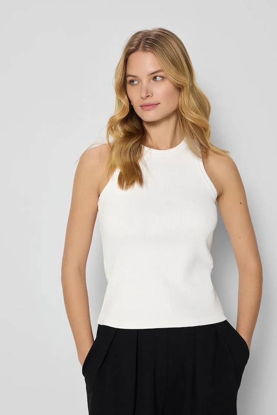 Bizuu top bawełniany ALEXIN bawełna beżowy ALEXIN.KREMOWY.SS25