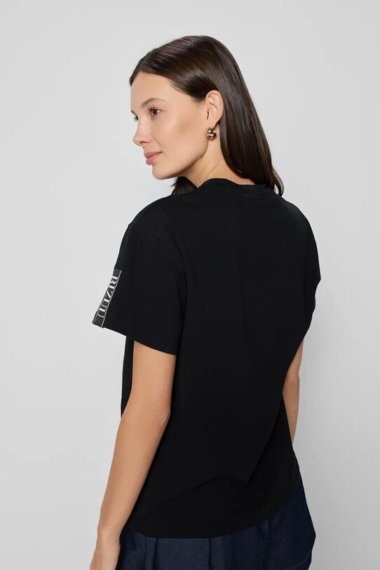 Îmbrăcăminte Bizuu tricou din bumbac TISHAM TISHAM.CZARNY.SS25 negru
