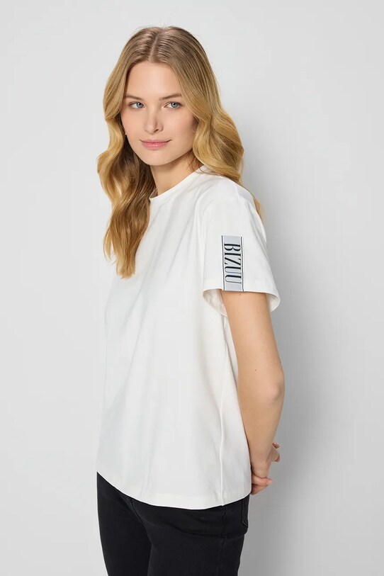 Bizuu tricou din bumbac TISHAM TISHAM.KREMOWY.SS25 bej AW25
