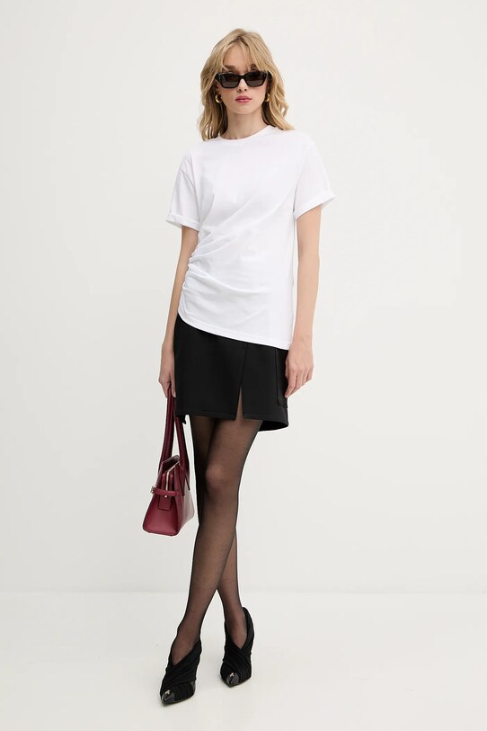 Βαμβακερό μπλουζάκι Victoria Beckham 1325JTS006496A λευκό AW25