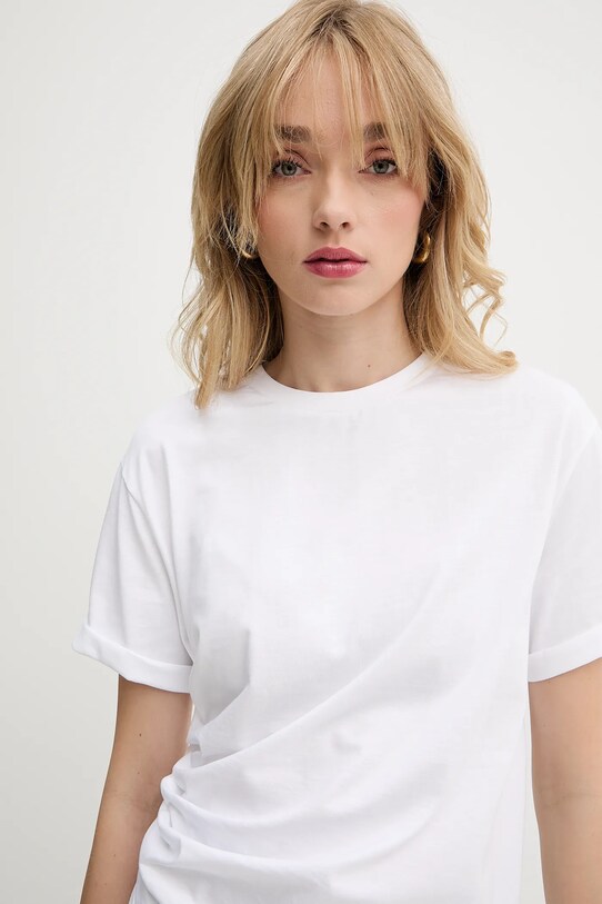 Victoria Beckham t-shirt bawełniany biały 1325JTS006496A
