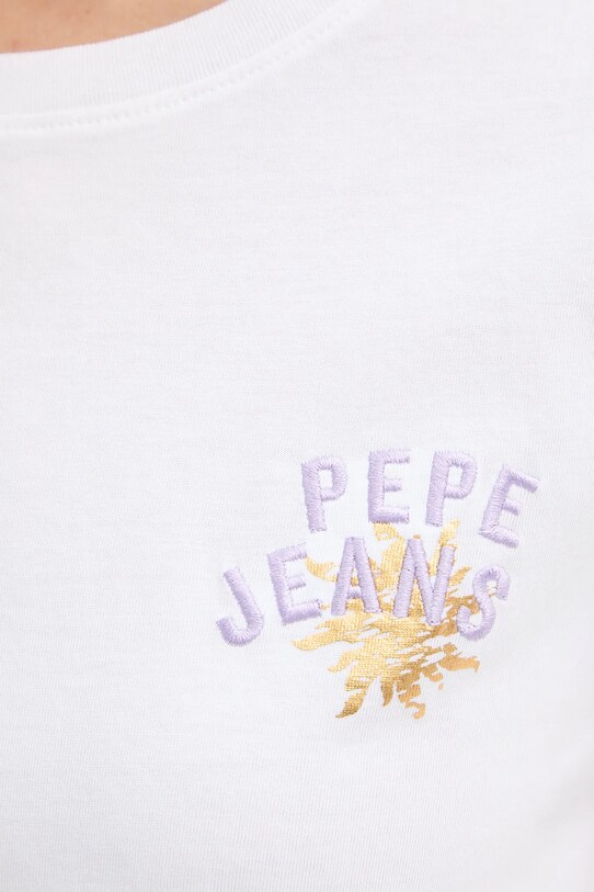 Pepe Jeans tricou din bumbac PL506109 alb