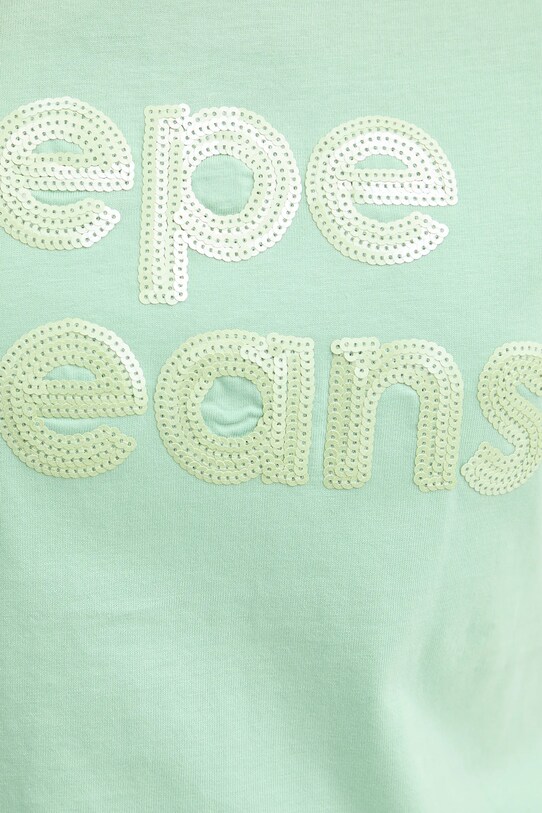 Хлопковая футболка Pepe Jeans PL506113 зелёный