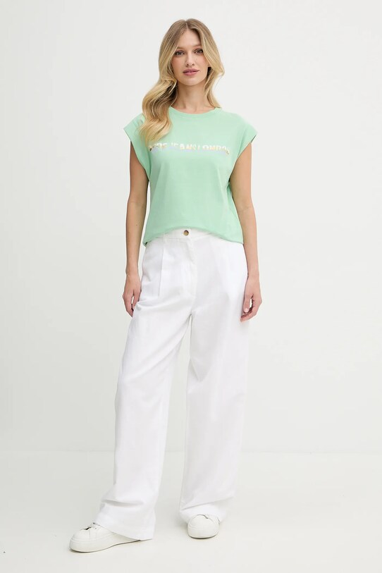 Pepe Jeans tricou din bumbac PL506121 verde AW25