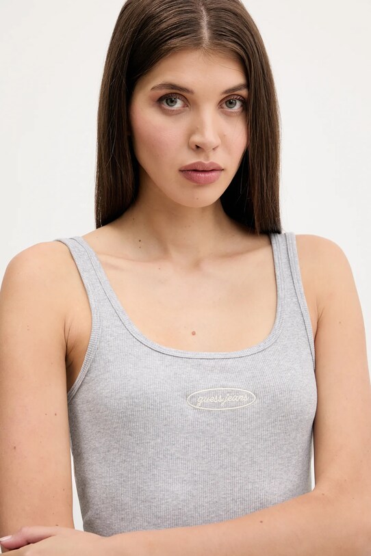 Топ Guess Jeans сірий W5YP35.KA0H1