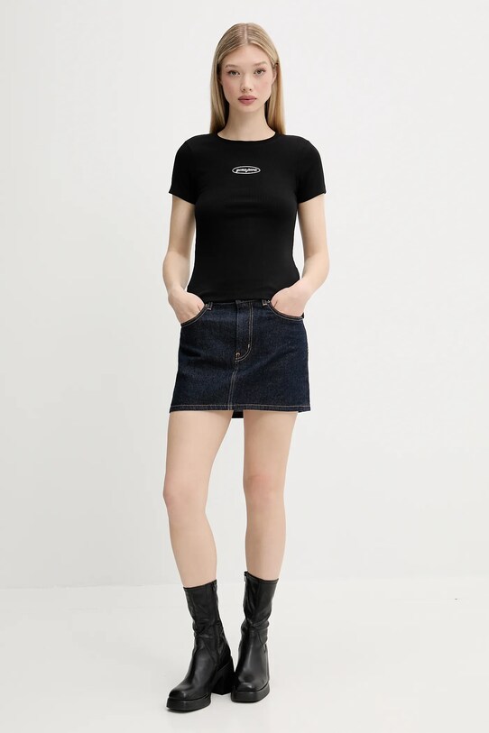 Guess Jeans tricou W5YP37.KA0H1 negru AW25
