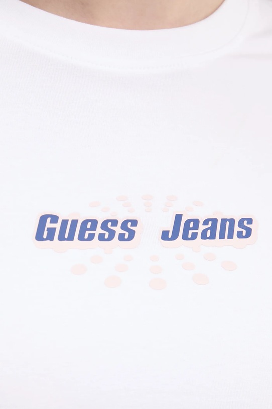 Μπλουζάκι Guess Jeans W5YI04.J1314 λευκό