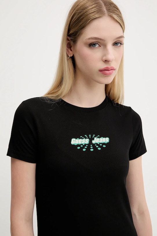 Guess Jeans tricou negru W5YI04.J1314