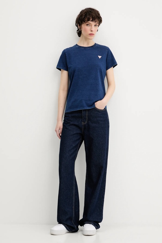 Μπλουζάκι Guess Jeans W5YI22.KCTL1 σκούρο μπλε AW25