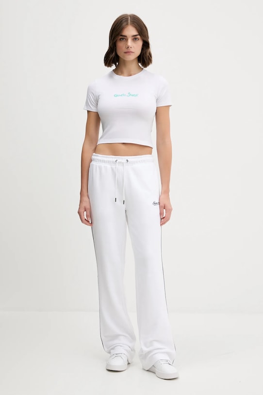 Guess Jeans tricou W5YI24.J1314 alb AW25