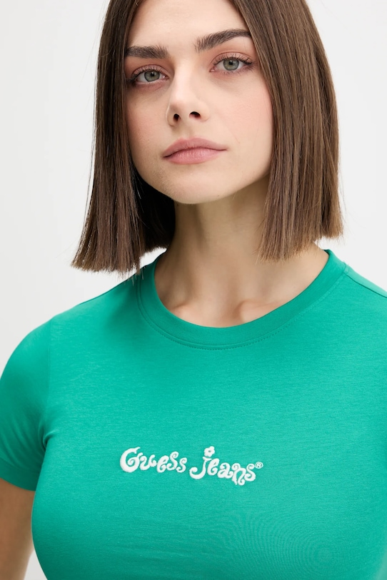 Guess Jeans tricou verde W5YI24.J1314