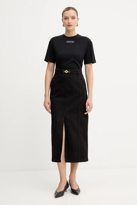 Patou t-shirt bawełniany JE1879999 czarny AW25