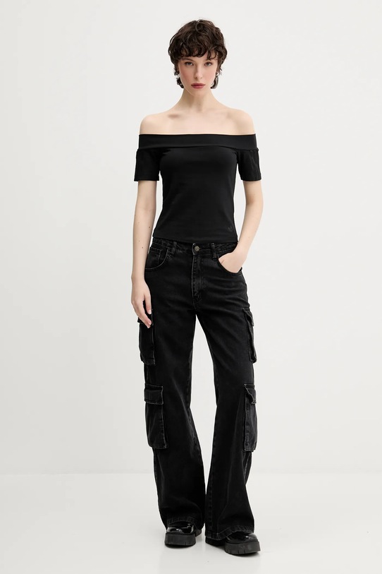 adidas Originals tricou Bandeau SS JV9742 negru AW25