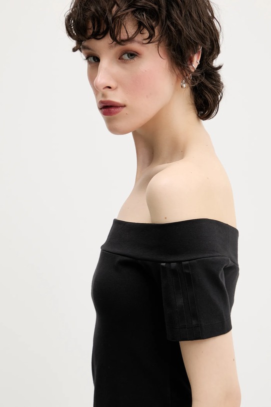 adidas Originals tricou Bandeau SS negru JV9742