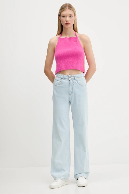 adidas Originals top Fluffy Halter JW6002 rózsaszín AW25