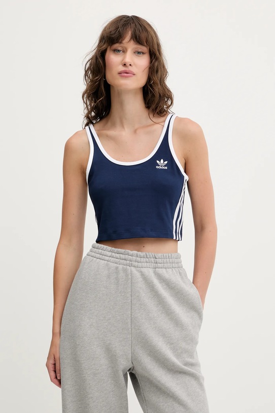 adidas Originals top 3-Stripes aplikacja granatowy JX5147