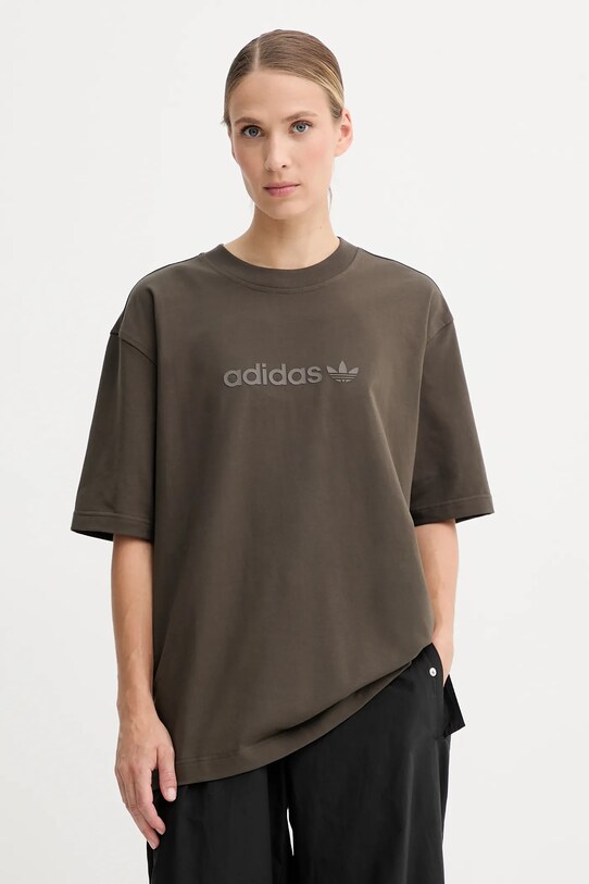 adidas Originals t-shirt Essentials nadruk zielony JX5535