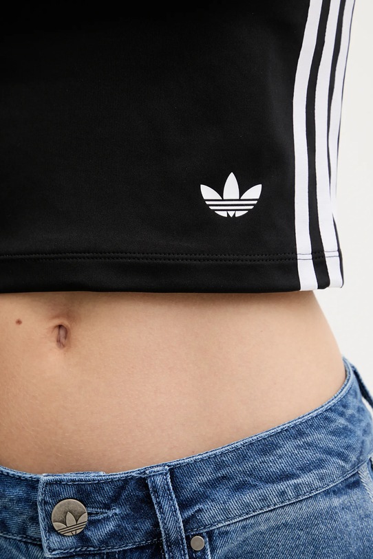 Top adidas Originals 3-Stripes JX7717 μαύρο