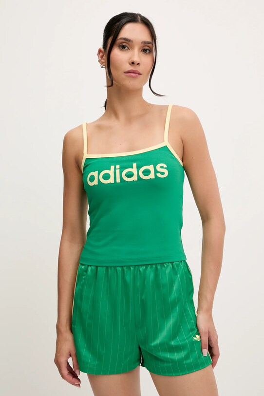 adidas Originals top Tank z elastanem zielony KD2290