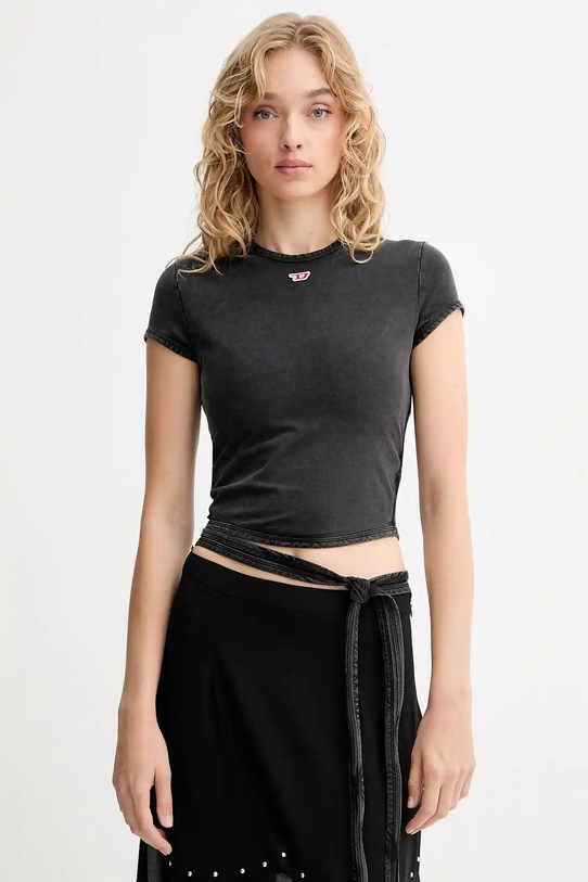 Diesel tricou T-BUNNY-TAIL-R1 uni gri A19520.0KIBY