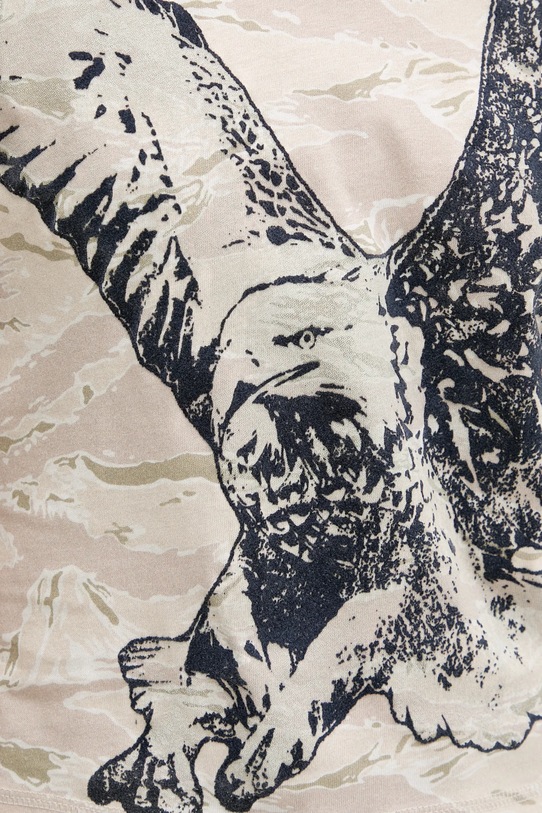 Diesel tricou din bumbac T-UNCUTIE-LONG-R1 A19551.0DLBM bej