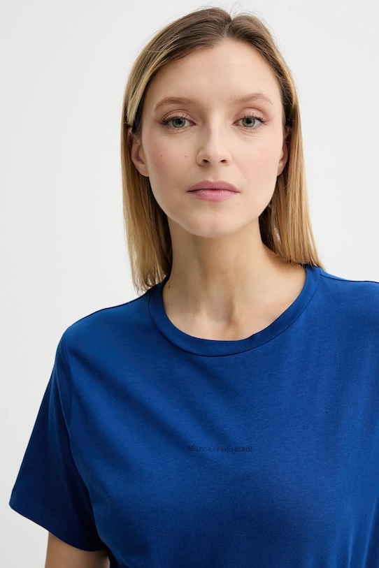 Bavlněné tričko Marc O'Polo modrá 5000006452