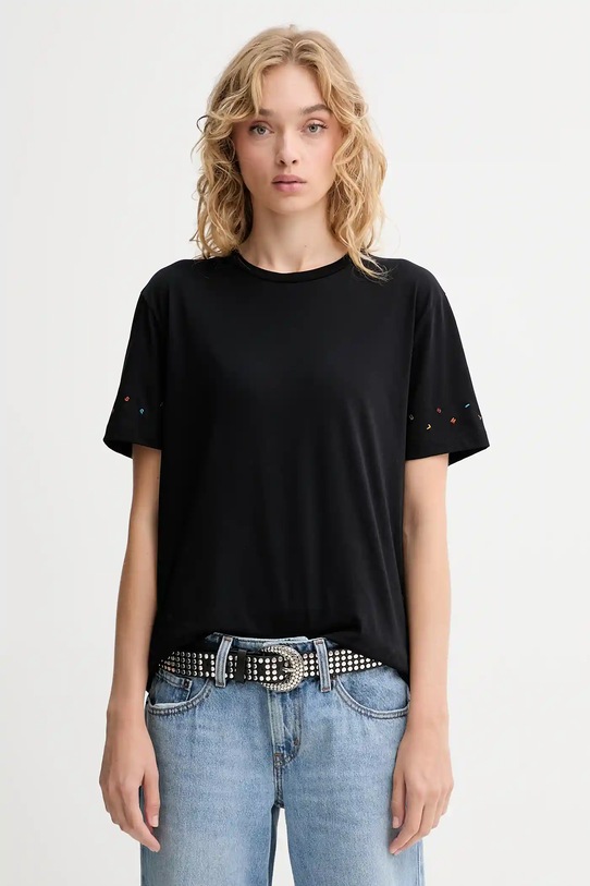 PS Paul Smith t-shirt bawełniany aplikacja czarny W2R.232V.TP5443