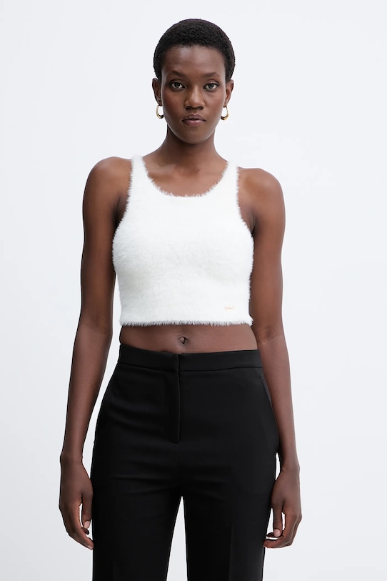 Guess top HAILEY z elastanem beżowy O5BR01.Z1282