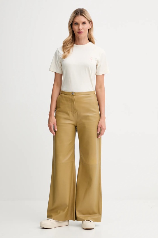 Bally t-shirt bawełniany WJE085 beżowy AW25