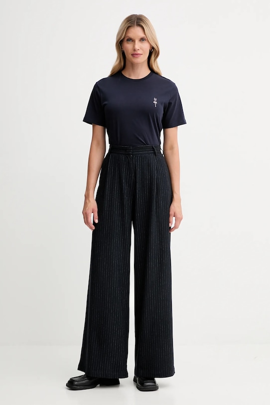 Bally tricou din bumbac WJE085 bleumarin AW25