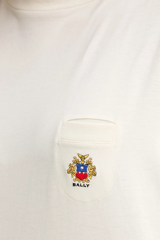 Bally t-shirt bawełniany WJE07E beżowy