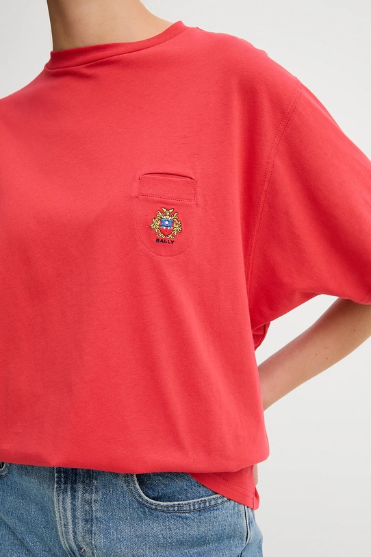 Bally t-shirt bawełniany WJE07E czerwony
