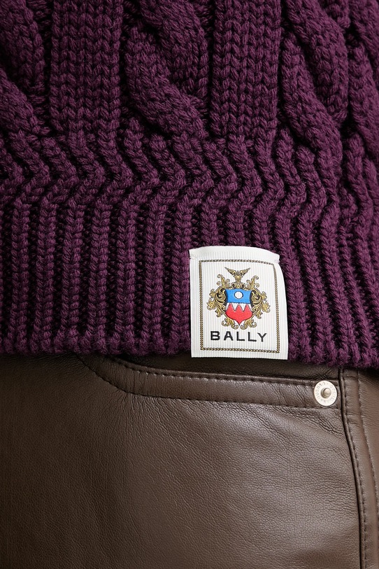 Bally kamizelka wełniana WKN0AN fioletowy