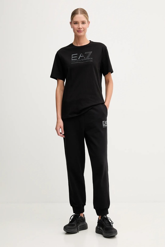 EA7 Emporio Armani t-shirt bawełniany AF12503.7W000414 czarny AW25