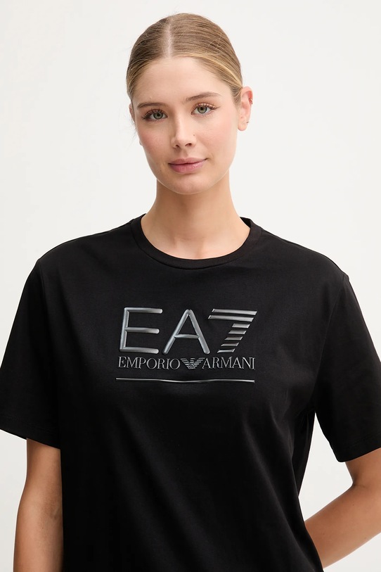 EA7 Emporio Armani t-shirt bawełniany czarny AF12503.7W000414