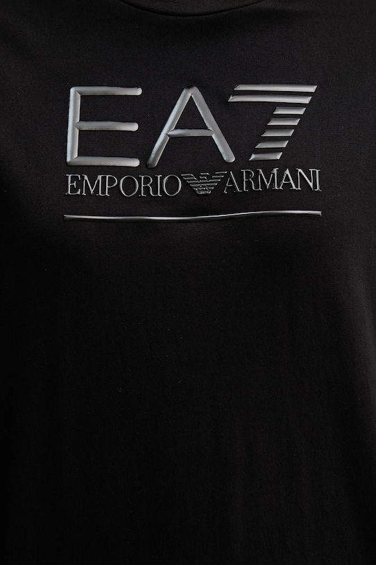 Хлопковая футболка EA7 Emporio Armani AF12503.7W000414 чёрный