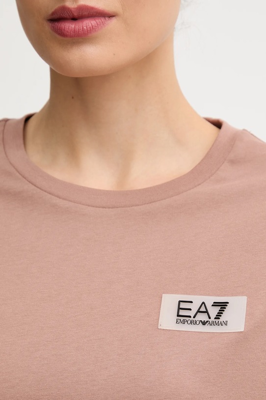EA7 Emporio Armani t-shirt bawełniany AF12503.7W000407 brązowy