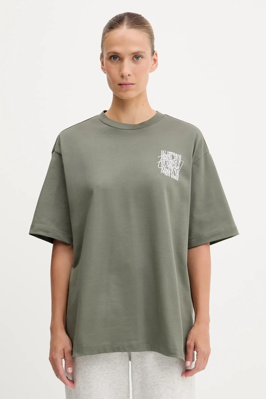 EA7 Emporio Armani t-shirt bawełniany nadruk zielony AF12957.7W000726
